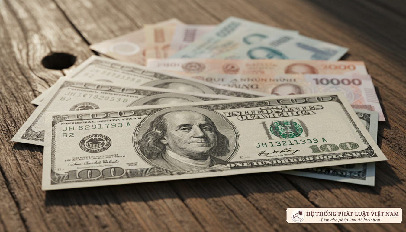 Tiền USD và tiền Việt Nam đồng