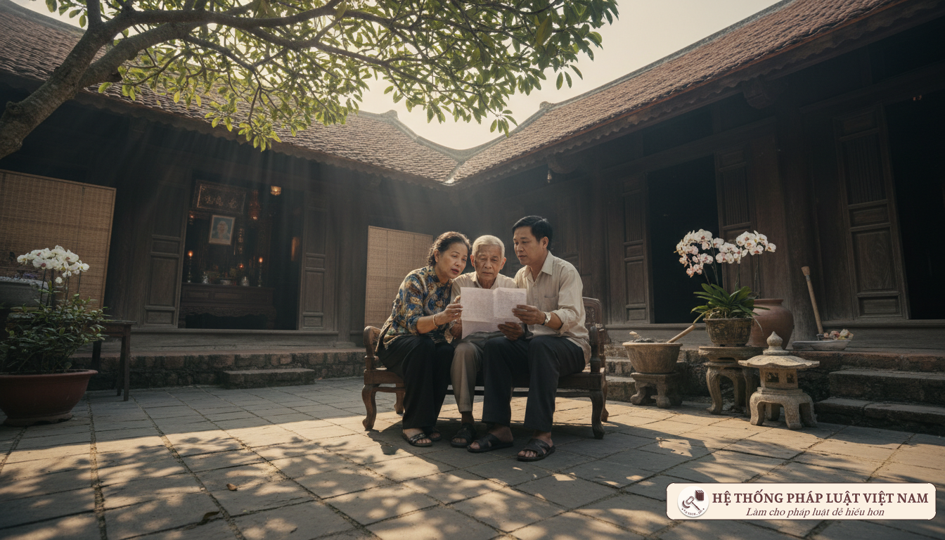 Đòi lại đất đã cho con ở nhờ nhưng bị đứng tên Sổ đỏ: Thủ tục và căn cứ pháp lý mới nhất
