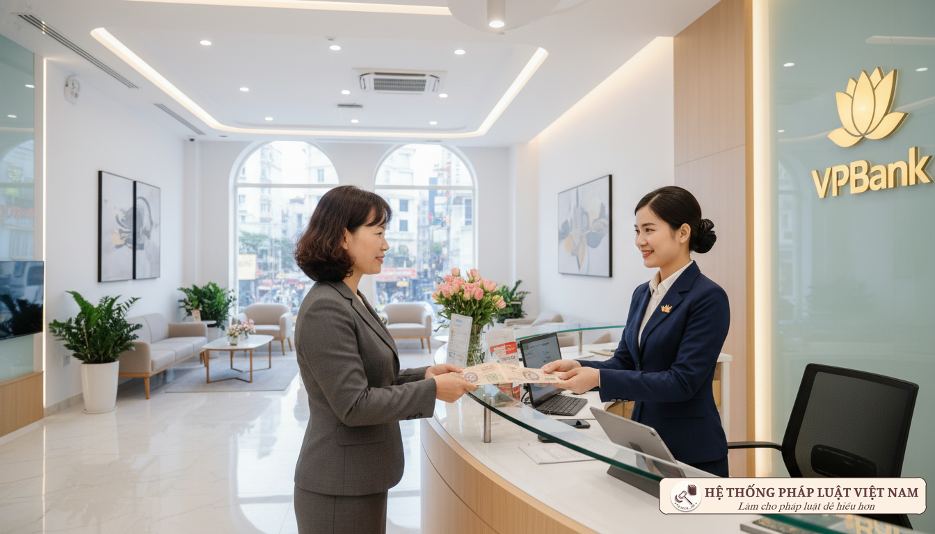Giao dịch viên ngân hàng hỗ trợ đổi tiền