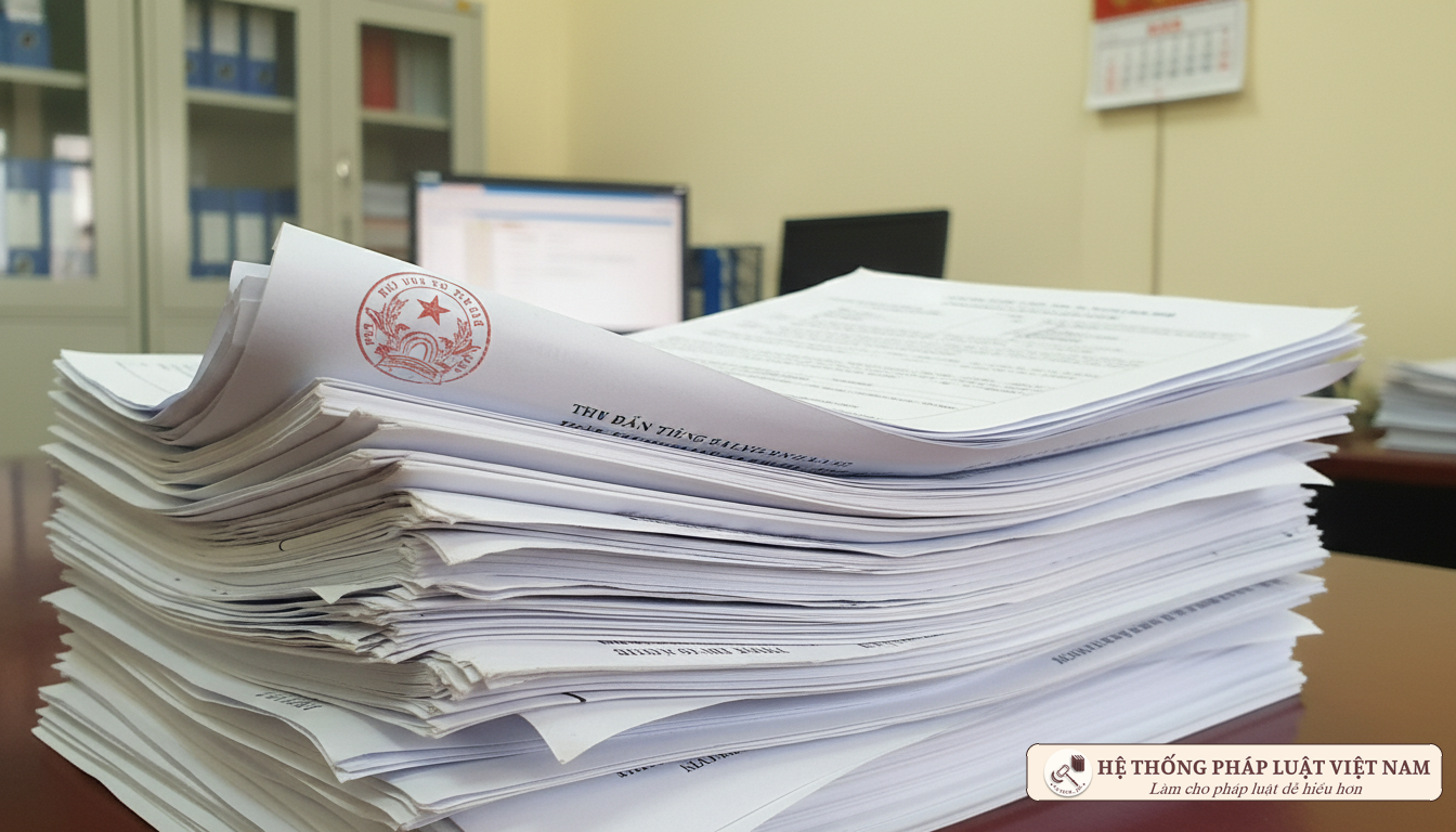 Hình ảnh minh họa dấu treo trên văn bản hành chính