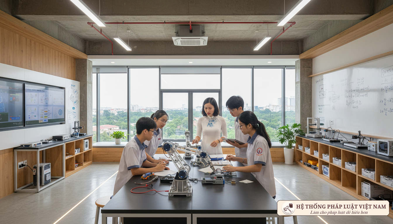 Học sinh thực hành nghề nghiệp