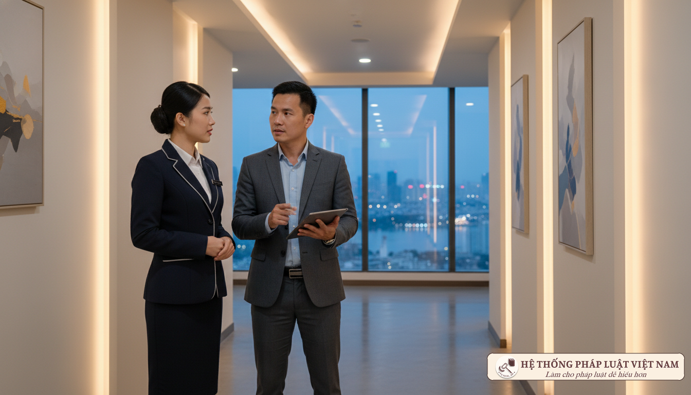 Ban quản lý tòa nhà kiểm tra căn hộ chung cư