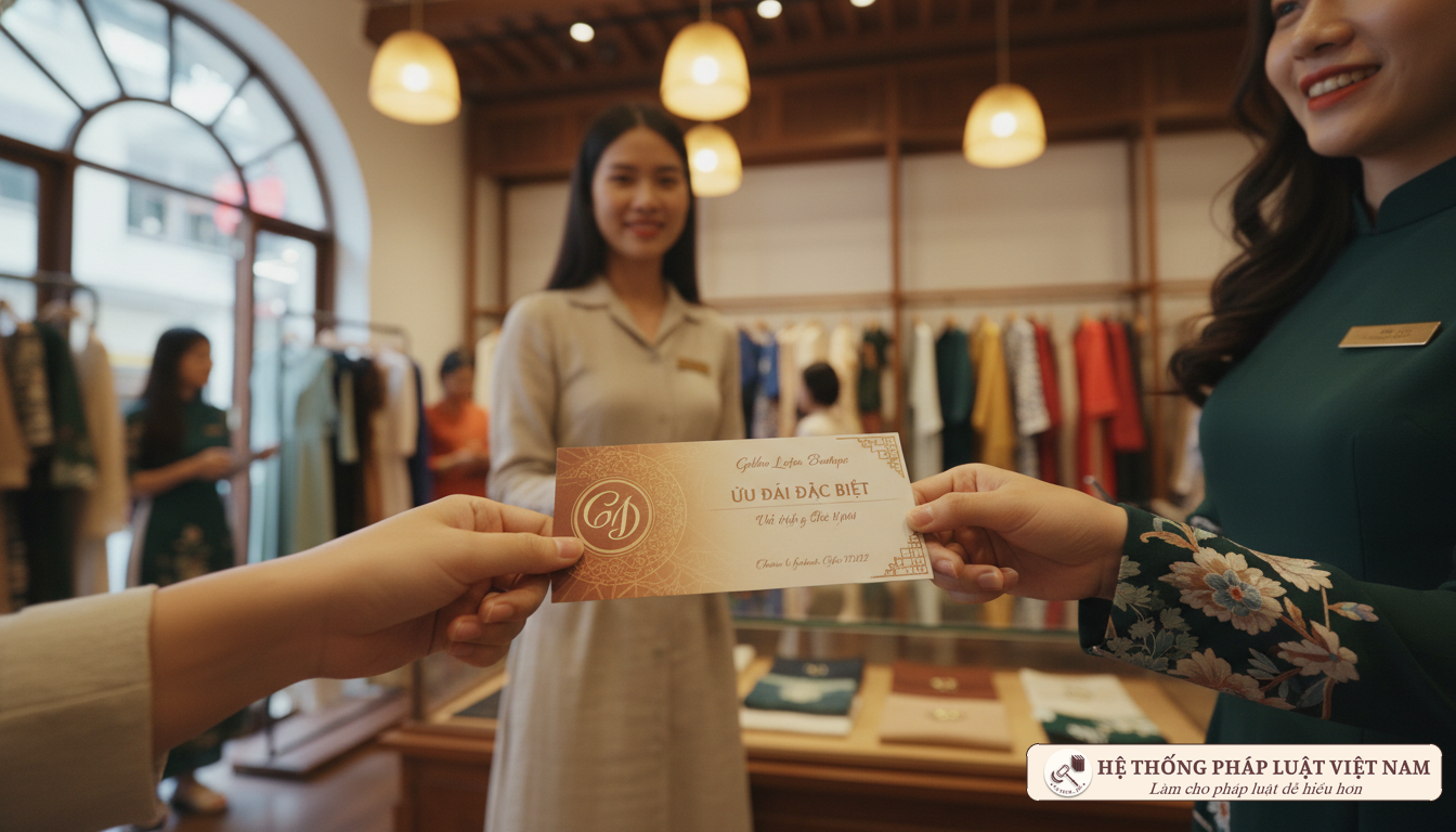 Giao dịch sử dụng voucher tại cửa hàng