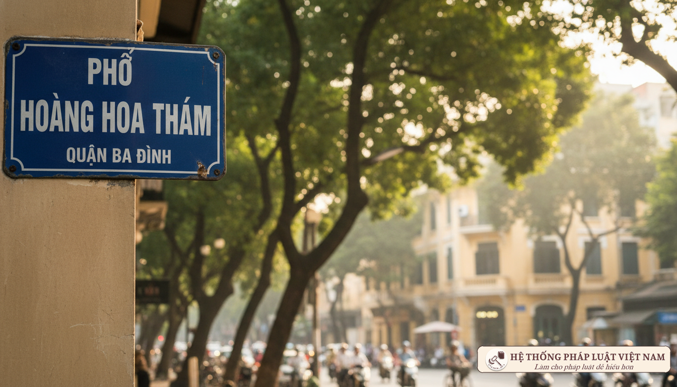 Biển tên phố tại Hà Nội