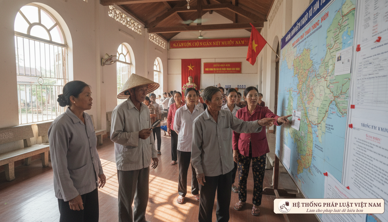 Người dân tìm hiểu phương án tái định cư
