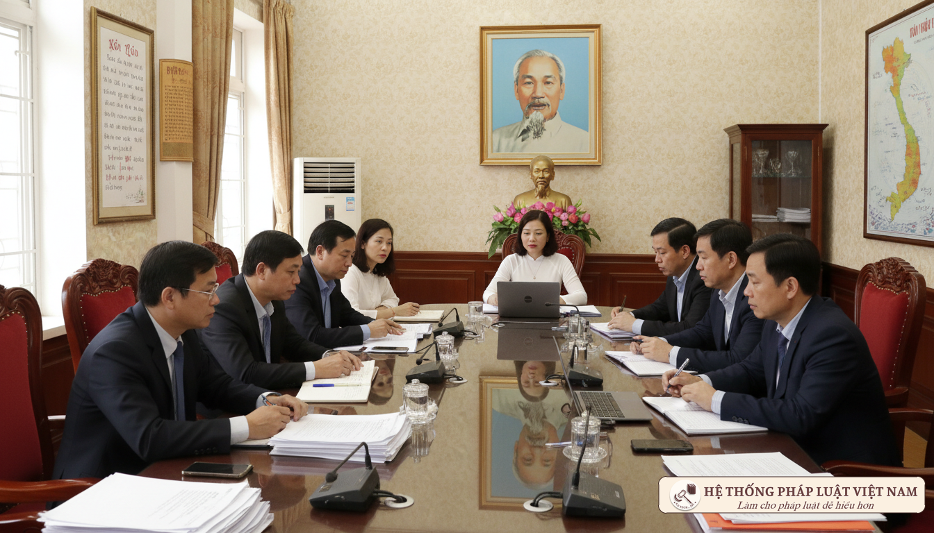 Họp bàn phương án bố trí nhân sự giáo dục cấp xã