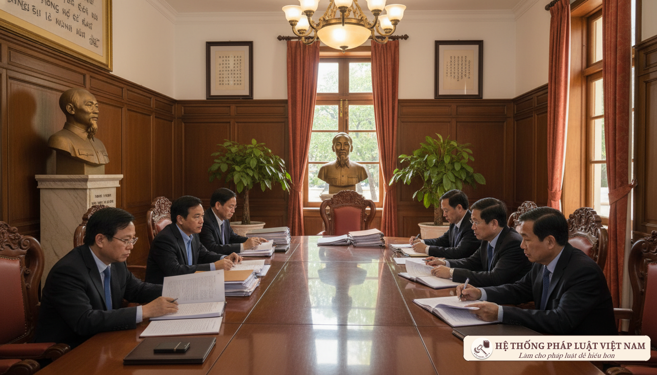 Họp cán bộ lãnh đạo cơ quan nhà nước