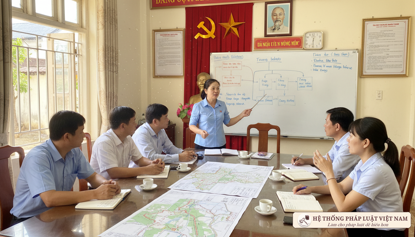 Cuộc họp cán bộ cấp xã về cải cách hành chính