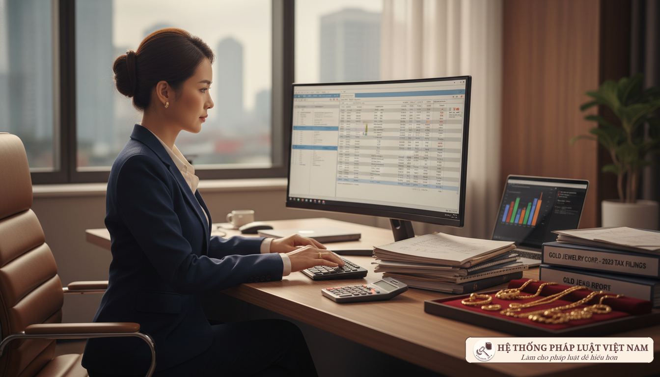 Hướng dẫn chi tiết cách lập Tờ khai thuế GTGT mẫu 03/GTGT cho doanh nghiệp vàng bạc năm 2019
