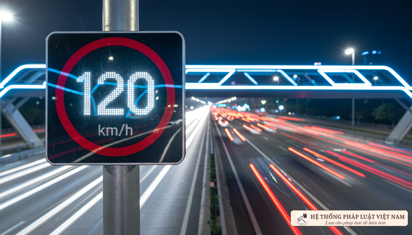 Biển báo tốc độ 120km/h trên cao tốc