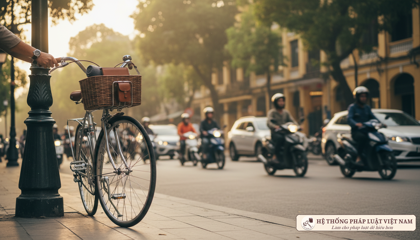 Xe đạp trên phố Hà Nội