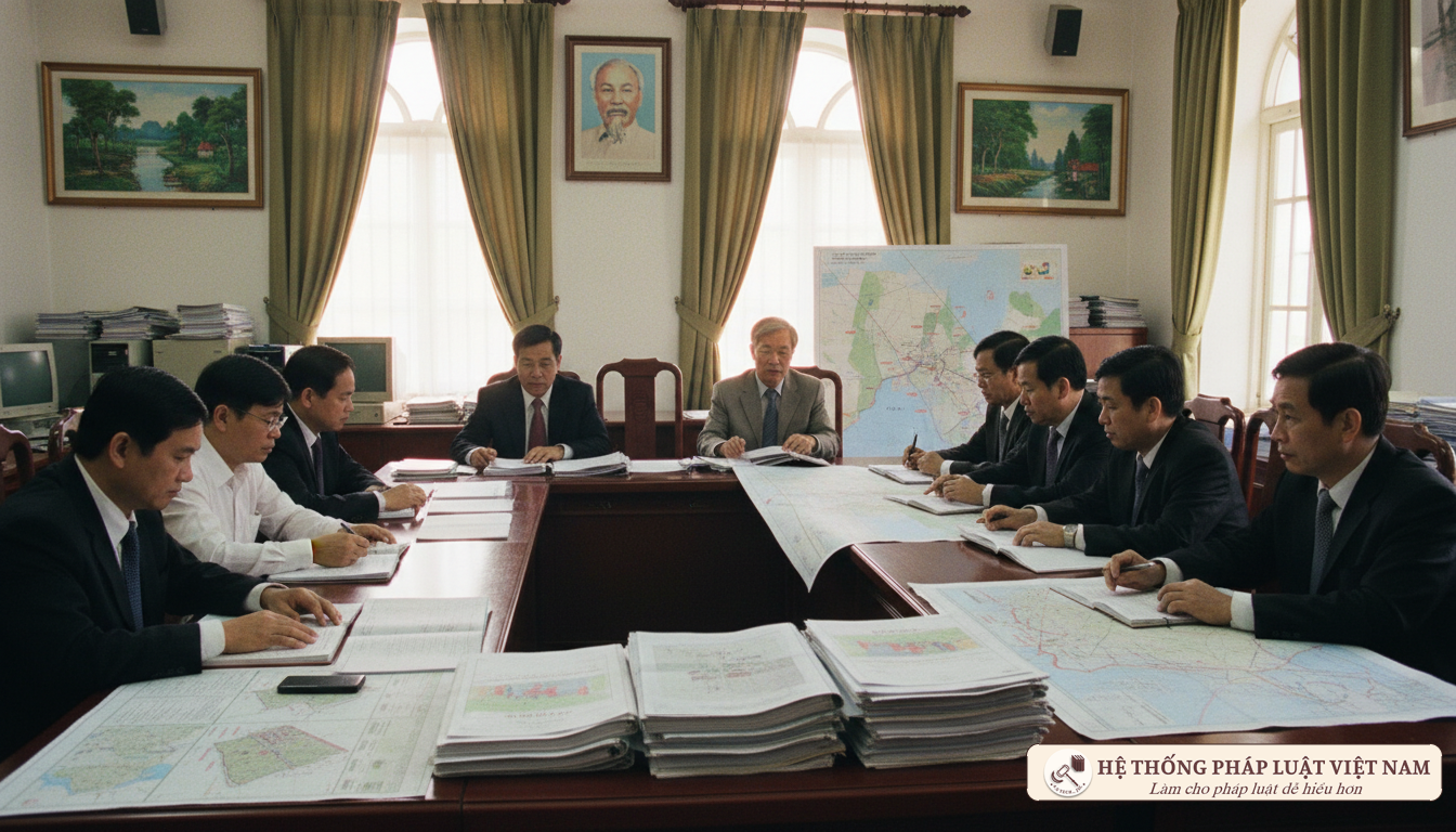 Họp lãnh đạo Hà Nội về quản lý đất đai 2006