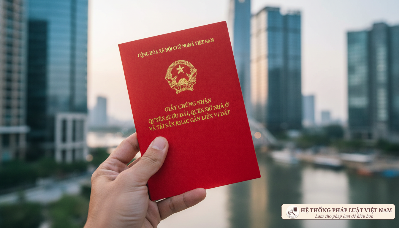 Cận cảnh tay cầm Sổ đỏ tại Việt Nam