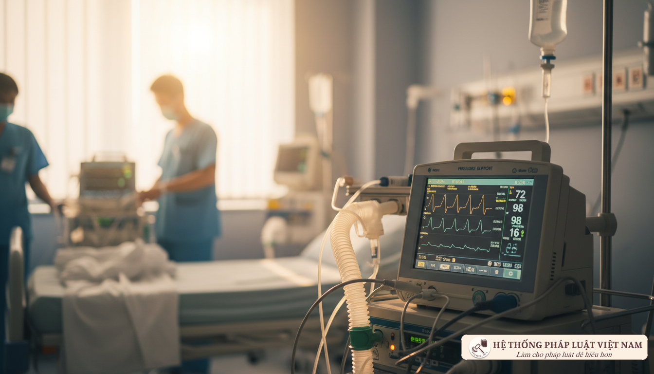 Thiết bị y tế hiện đại trong phòng hồi sức tích cực ICU điều trị COVID-19