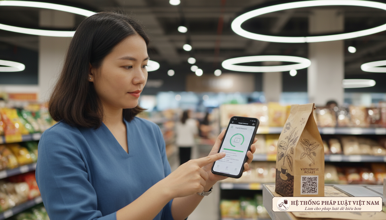 Người tiêu dùng quét mã QR truy xuất nguồn gốc