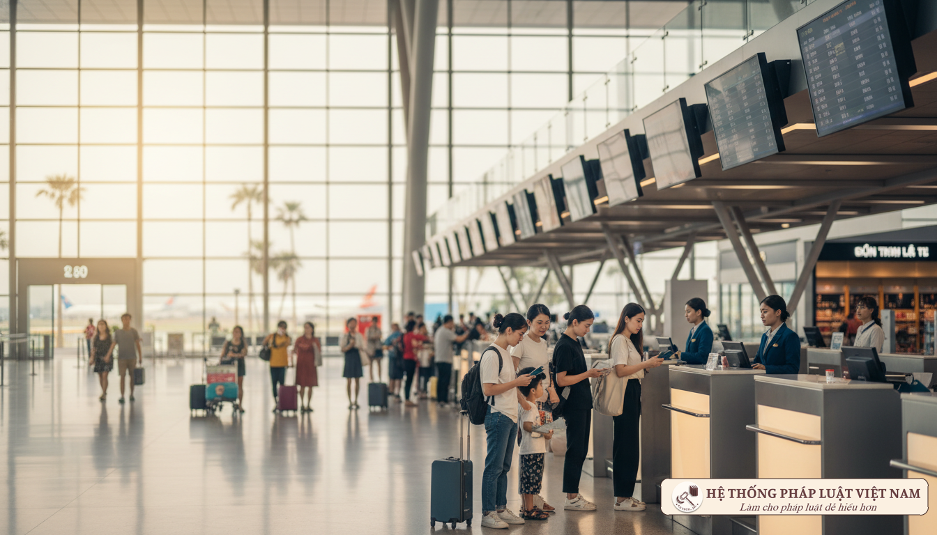 Thủ tục kiểm tra hộ chiếu và visa tại sân bay