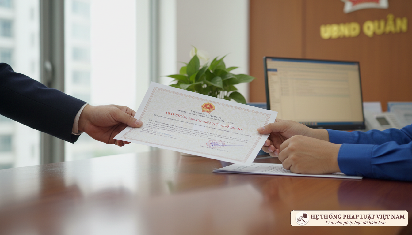 Nộp giấy chứng nhận đăng ký hộ kinh doanh