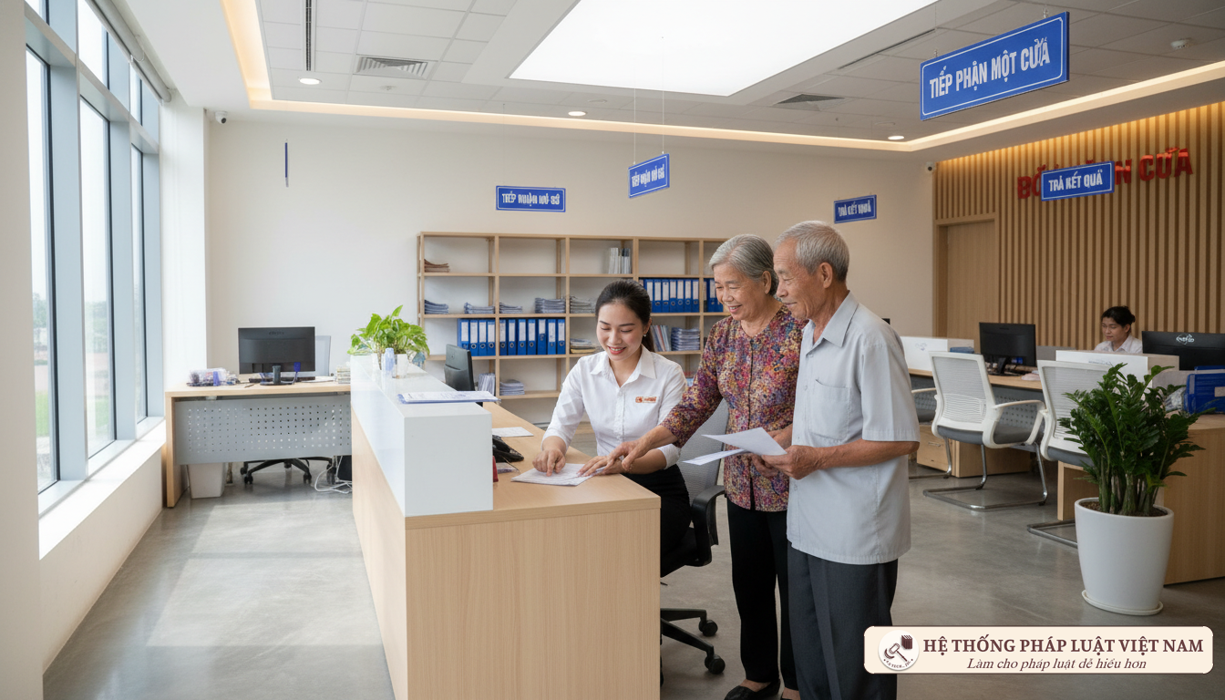 Tiếp nhận hồ sơ làm Sổ đỏ tại bộ phận một cửa