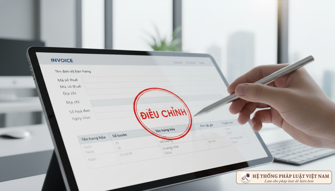 Điều chỉnh hóa đơn điện tử sai sót