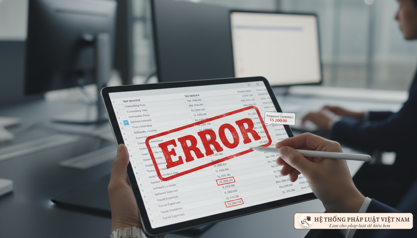 Điều chỉnh hóa đơn điện tử sai sót