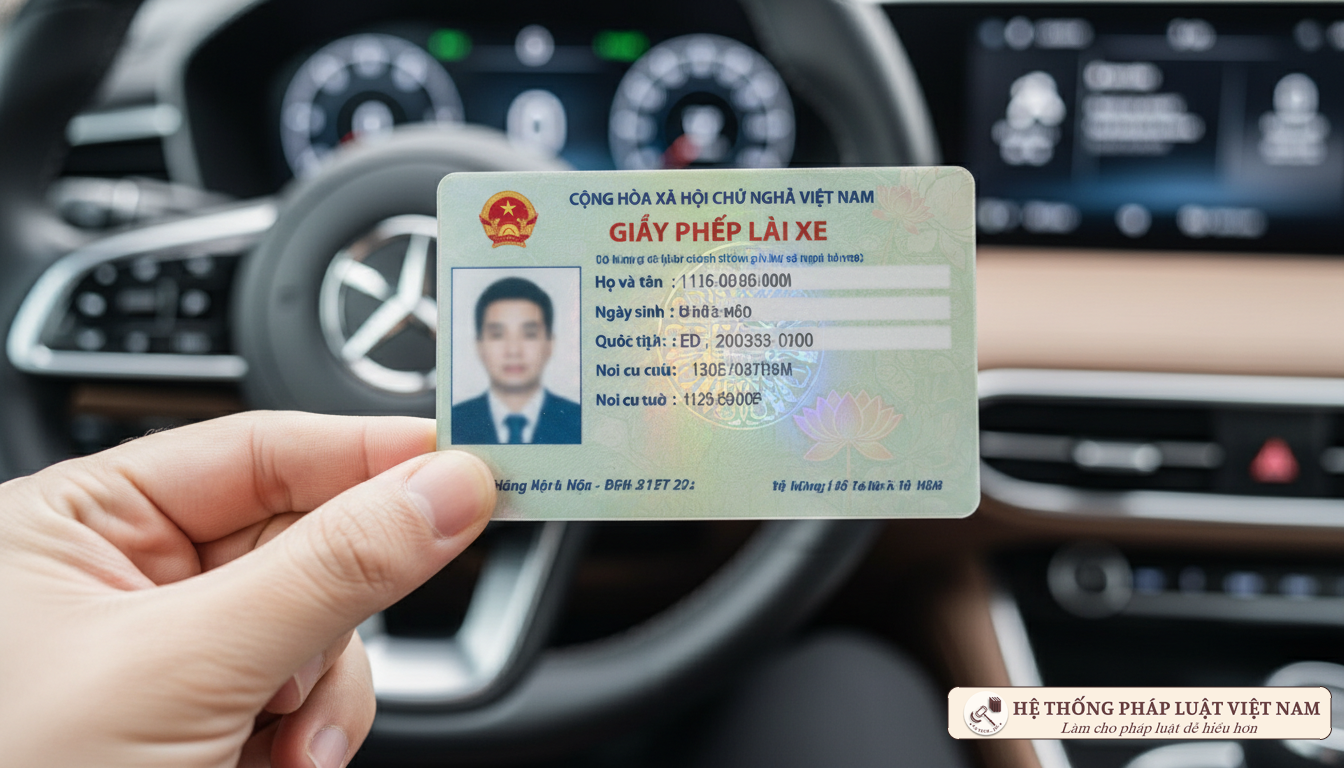 Mẫu Giấy phép lái xe PET Việt Nam