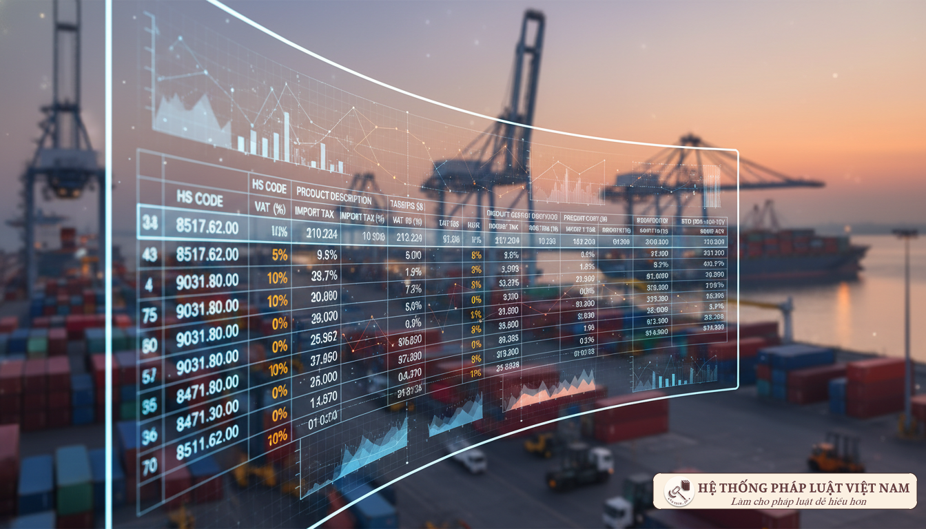 Hệ thống dữ liệu mã HS Code