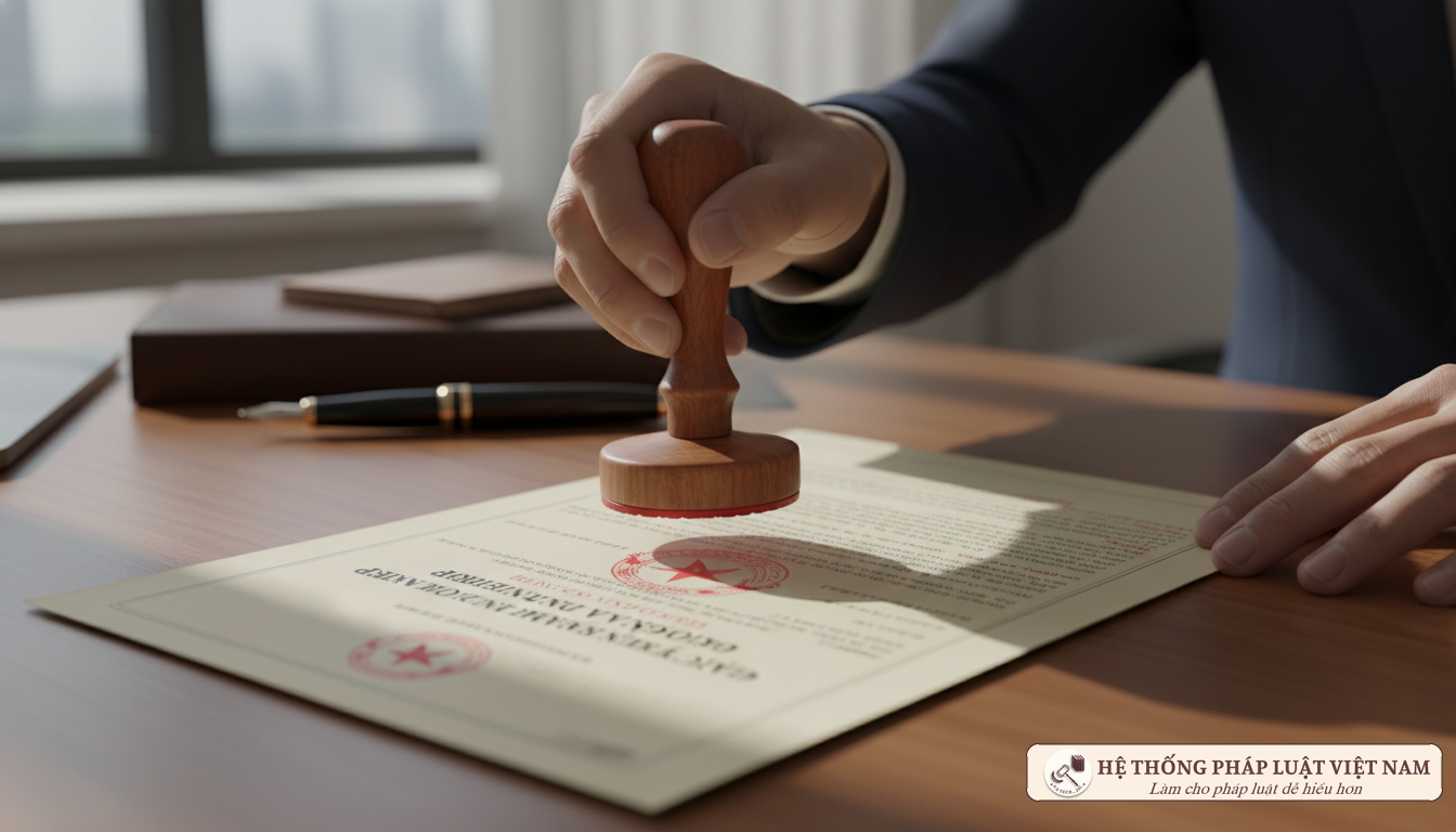 Quy trình xử lý hồ sơ tại cơ quan đăng ký kinh doanh Đóng dấu hồ sơ đăng ký doanh nghiệp