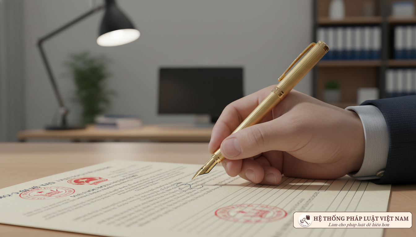 Ký tờ khai lệ phí môn bài cho doanh nghiệp
