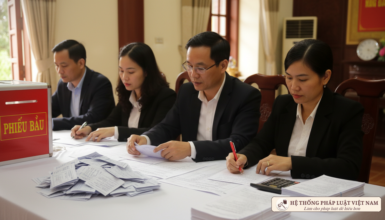 Ban bầu cử kiểm phiếu tại đại hội công đoàn
