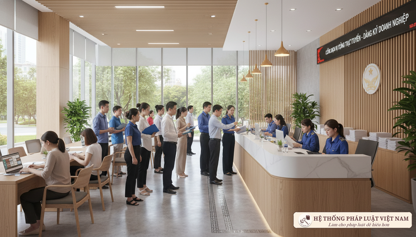 Nộp hồ sơ đăng ký doanh nghiệp tại bộ phận một cửa