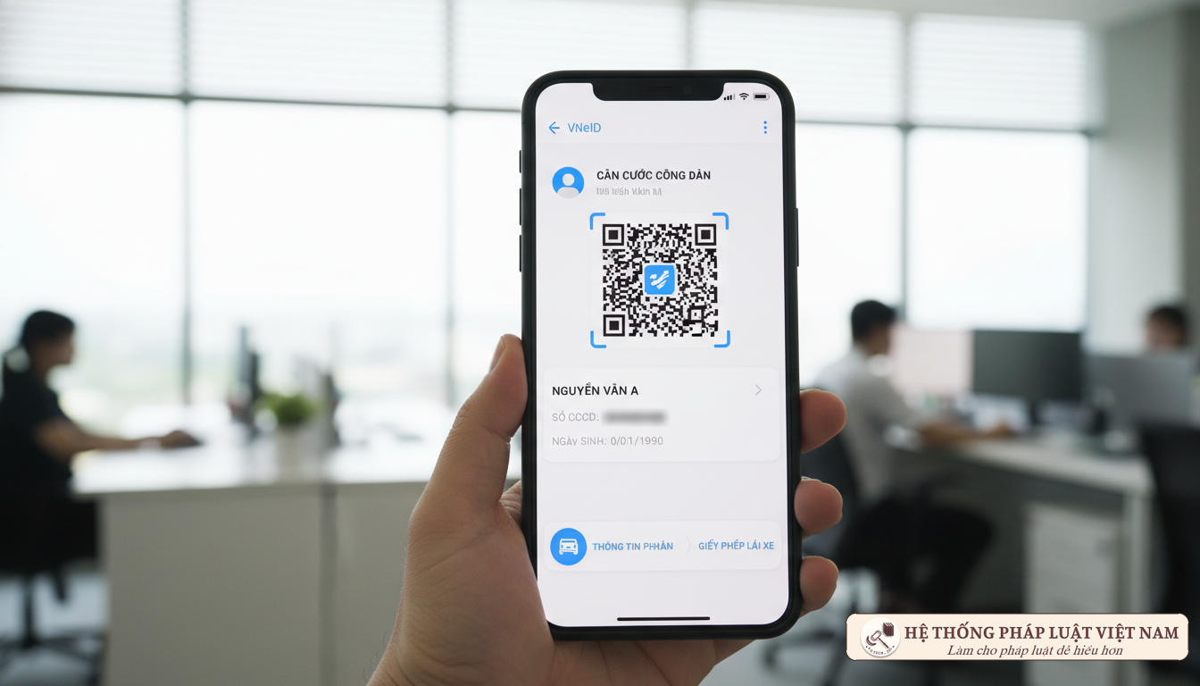 Ứng dụng VNeID hiển thị thông tin cư trú