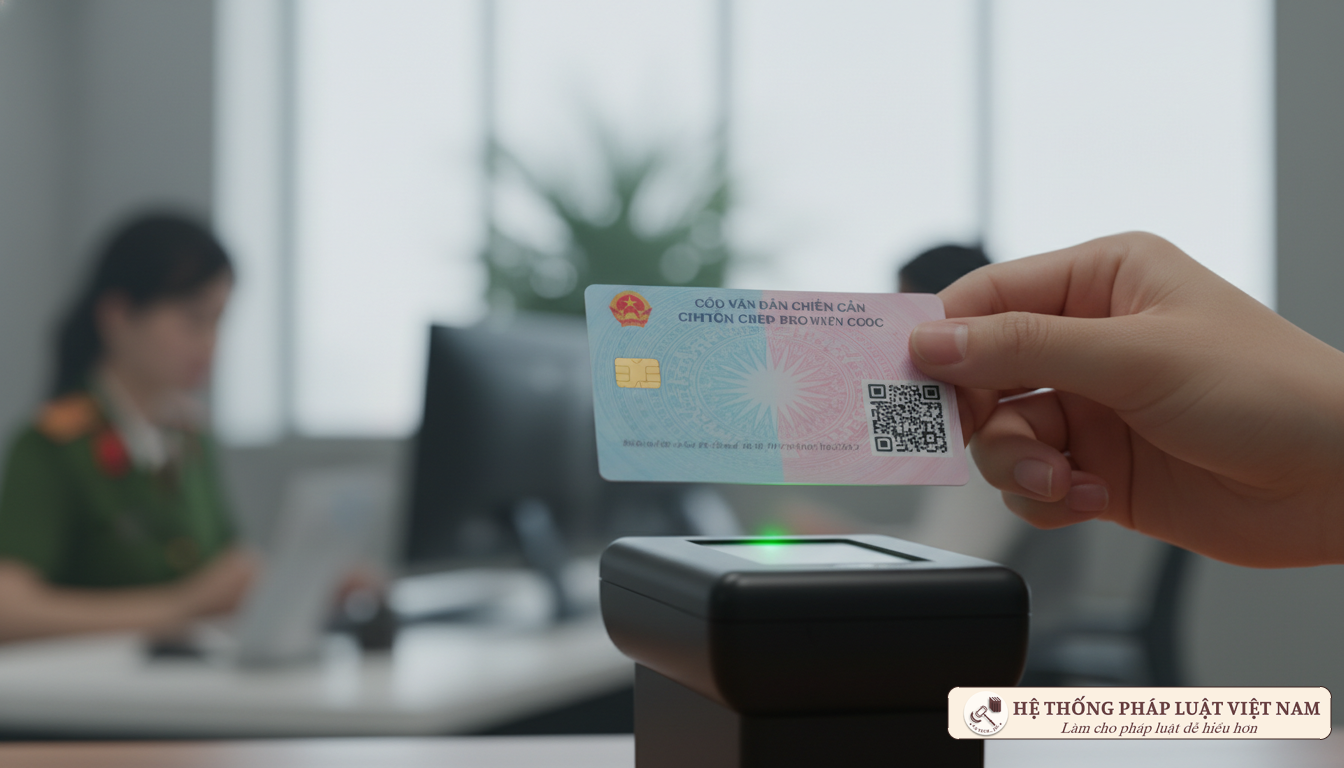 Quét thẻ CCCD gắn chip làm thủ tục BHXH