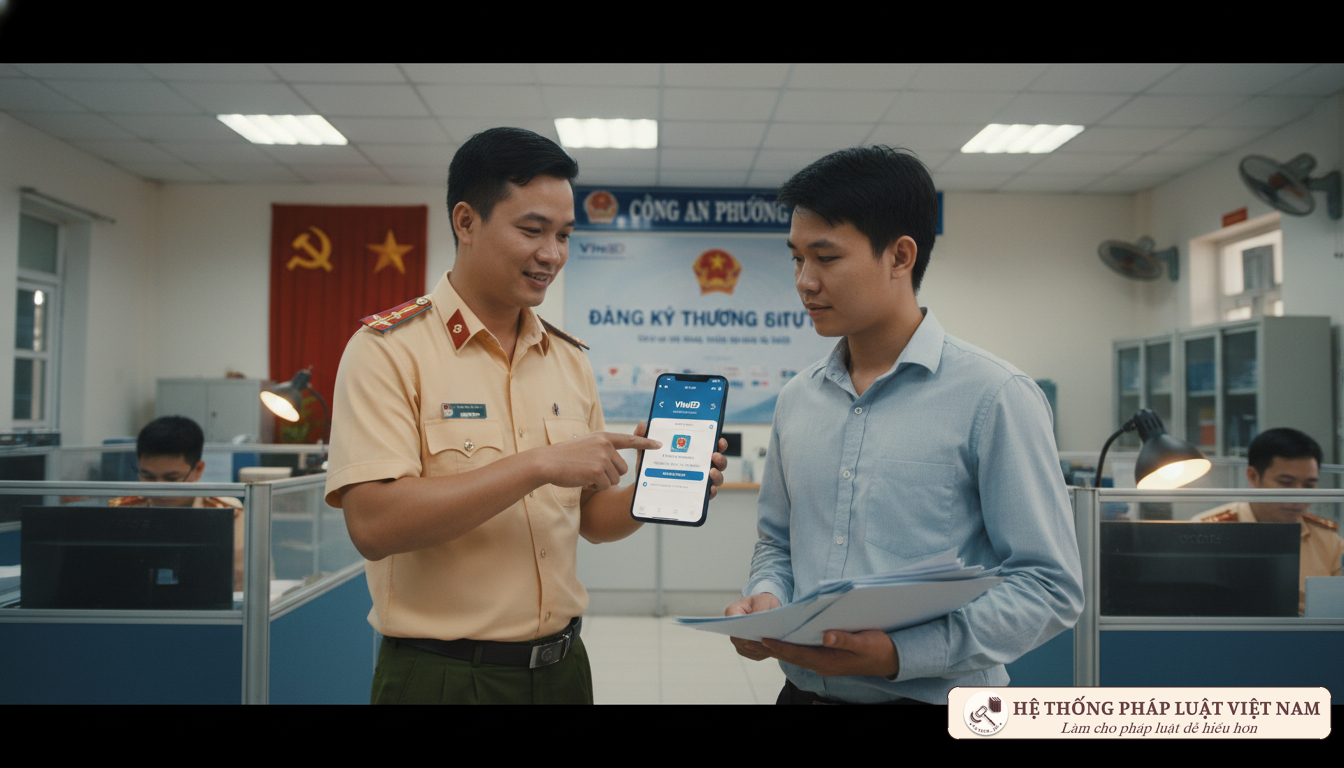 Công an hướng dẫn đăng ký cư trú qua VNeID