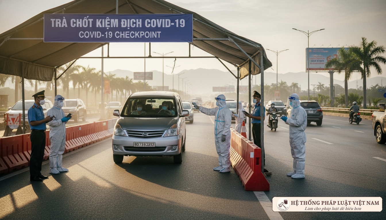 Chốt kiểm soát dịch bệnh Covid-19 tại cửa ngõ tỉnh