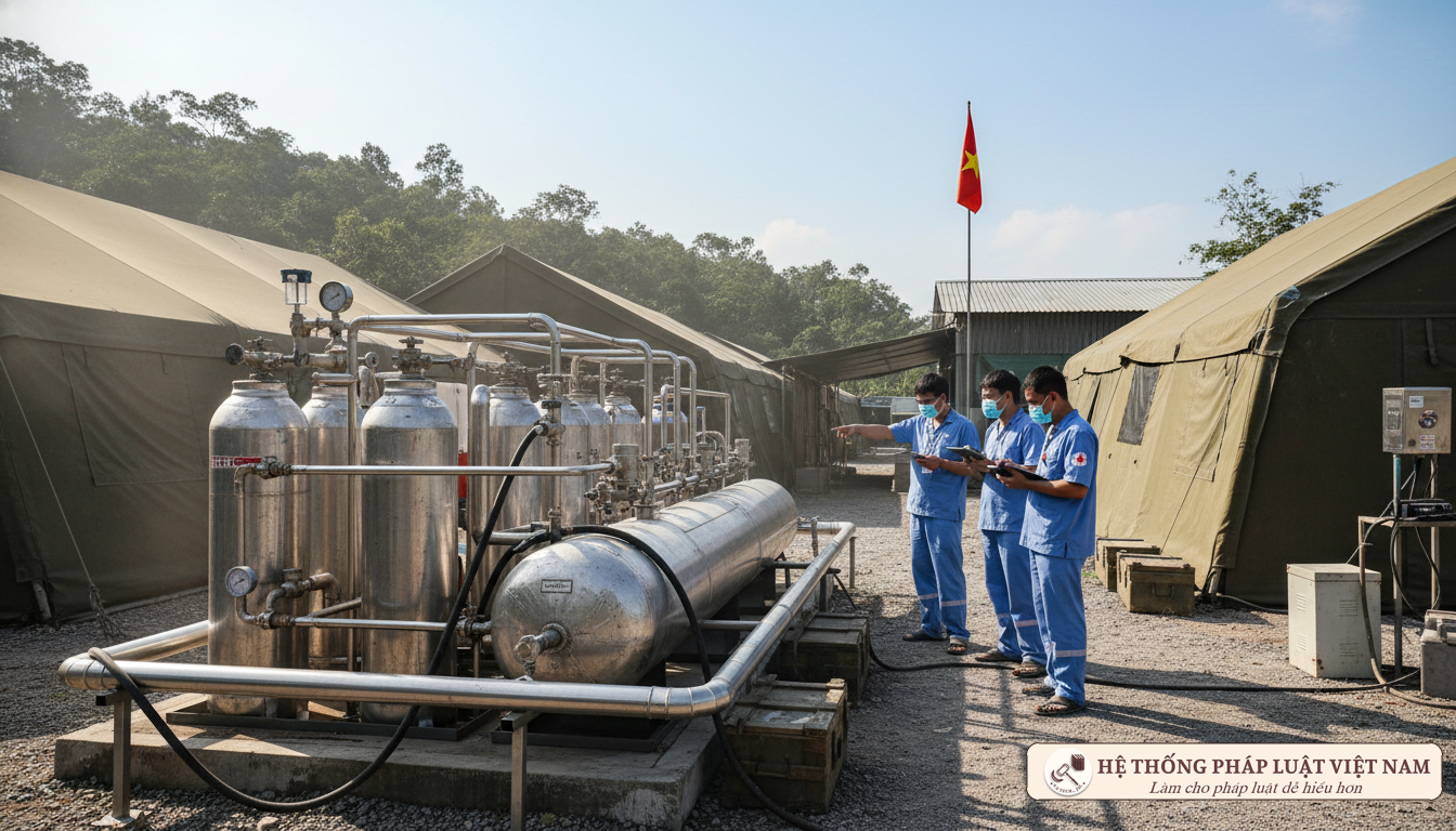 Hệ thống bồn chứa oxy y tế tại bệnh viện