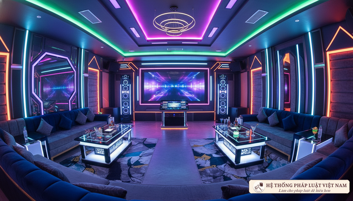 Không gian kinh doanh karaoke hiện đại