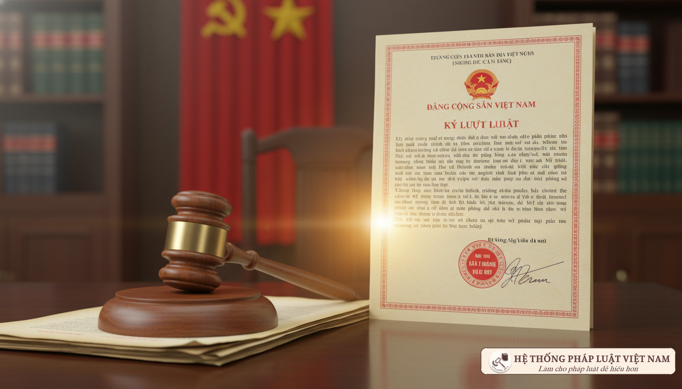 Biểu tượng công lý và kỷ luật Đảng