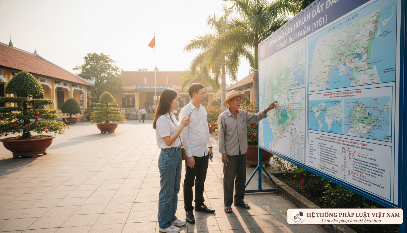 Người dân xem bản đồ quy hoạch