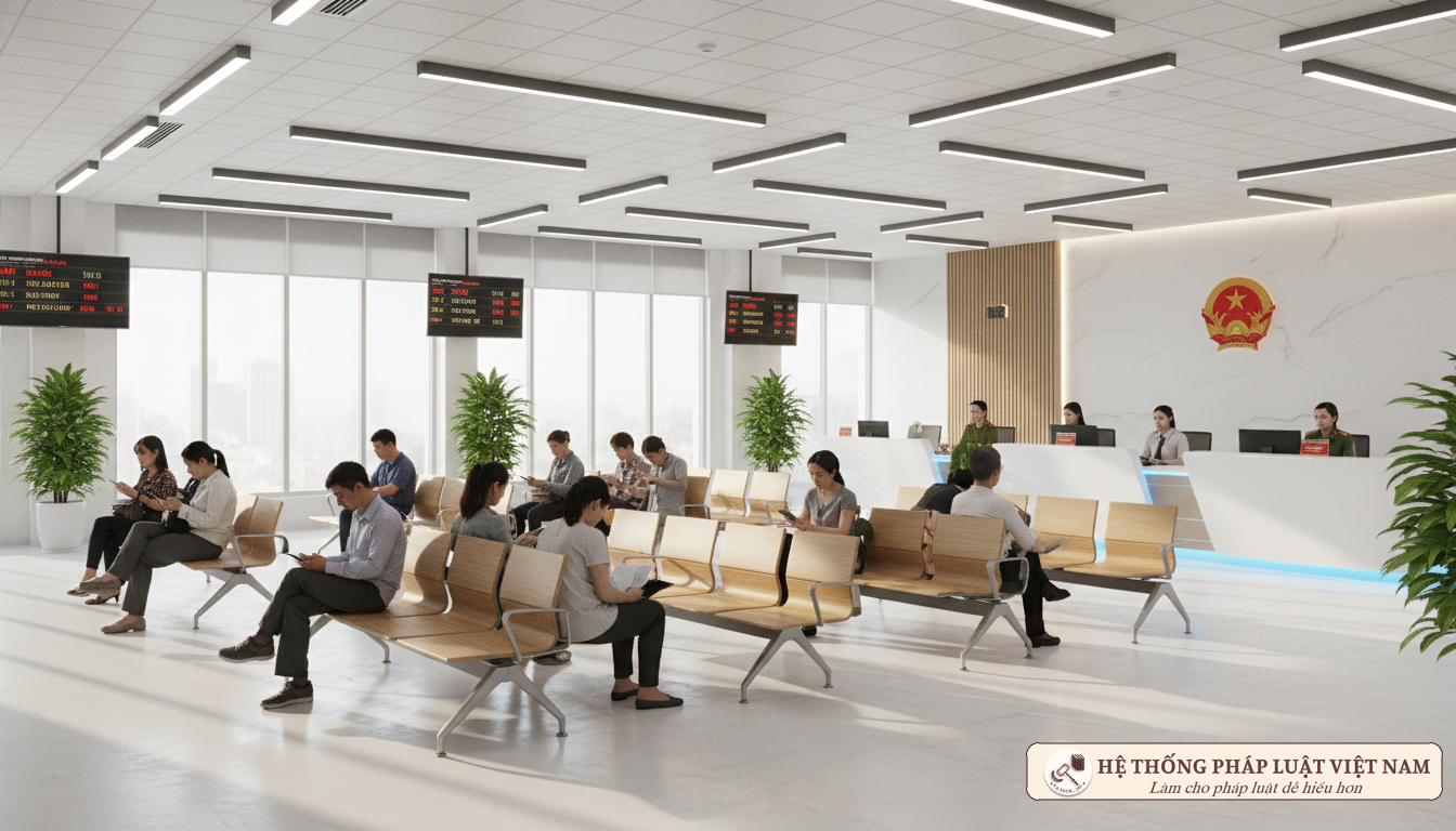 Văn phòng quản lý xuất nhập cảnh hiện đại
