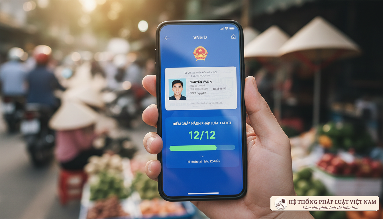 Tra cứu điểm GPLX trên VNeID