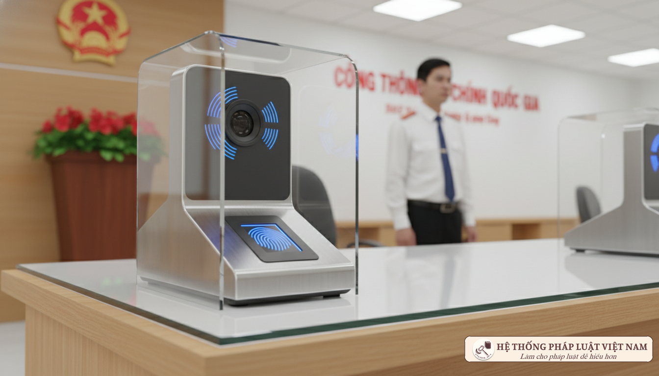 Thiết bị thu nhận mống mắt và vân tay hiện đại