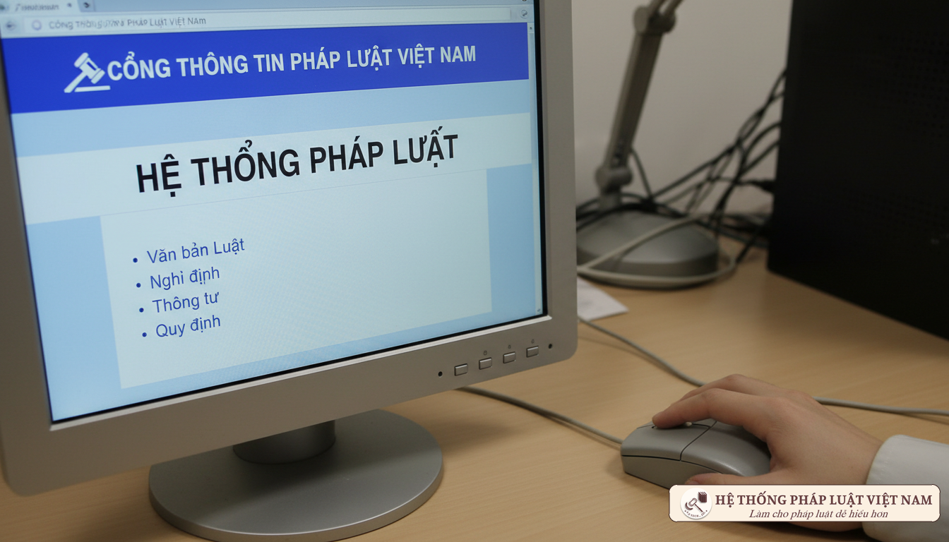 Giao diện tra cứu văn bản pháp luật trực tuyến