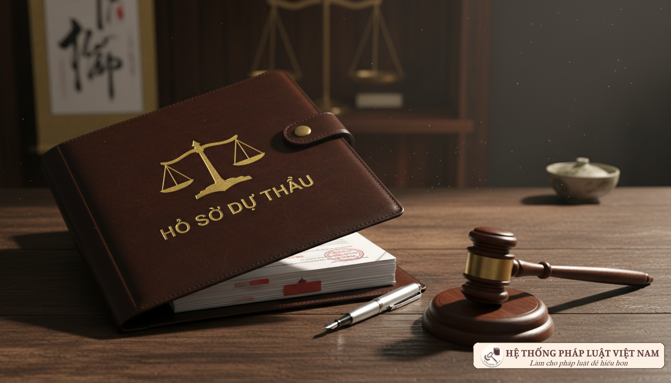 Tài liệu hồ sơ mời thầu và búa công lý