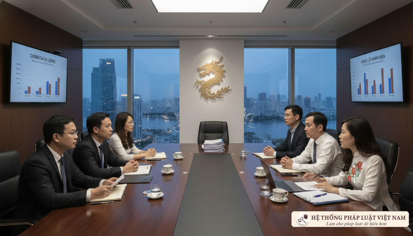 Họp bàn về chính sách tiền lương tại doanh nghiệp