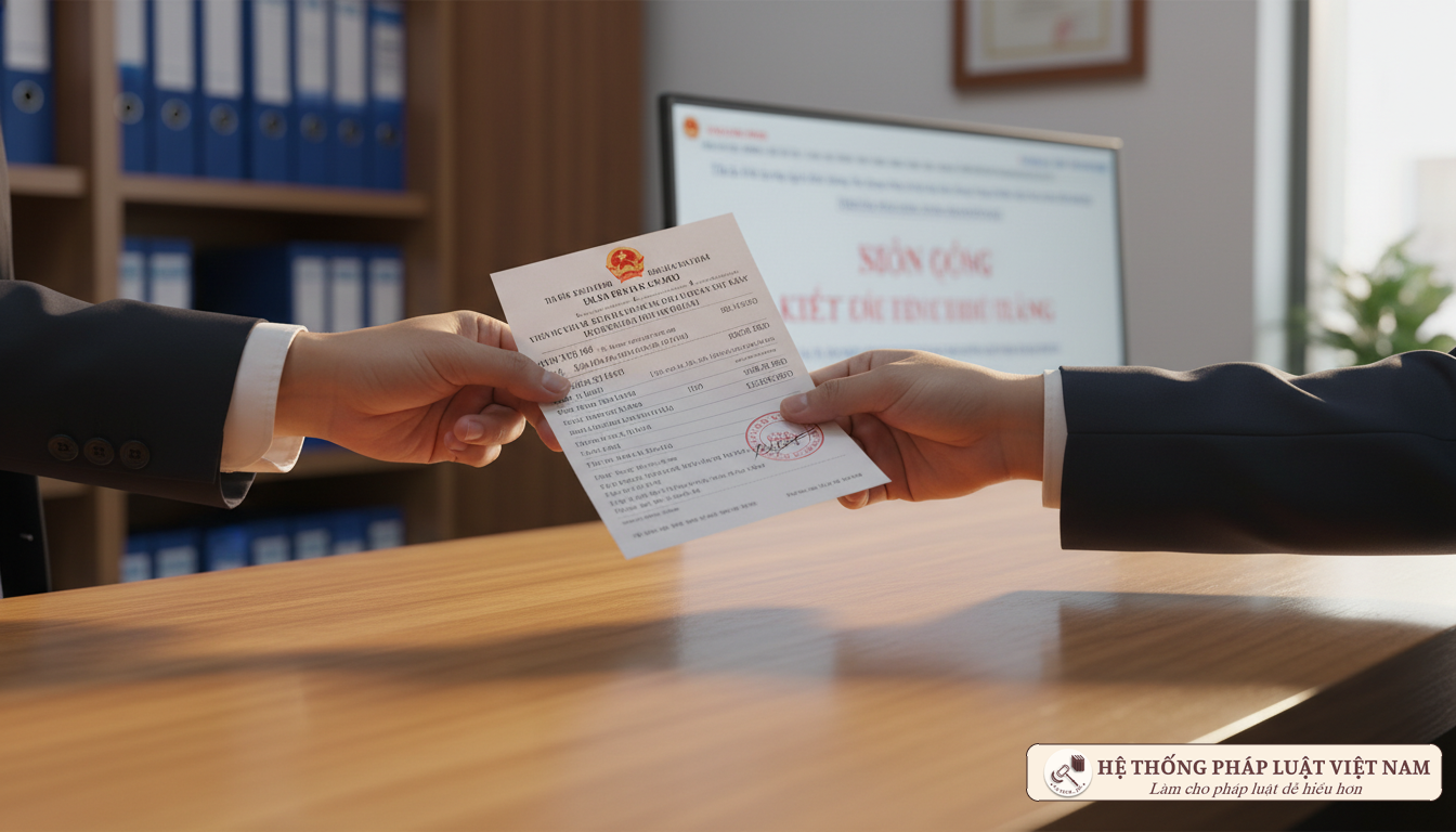 Biên lai thu lệ phí Tòa án tại cơ quan tư pháp