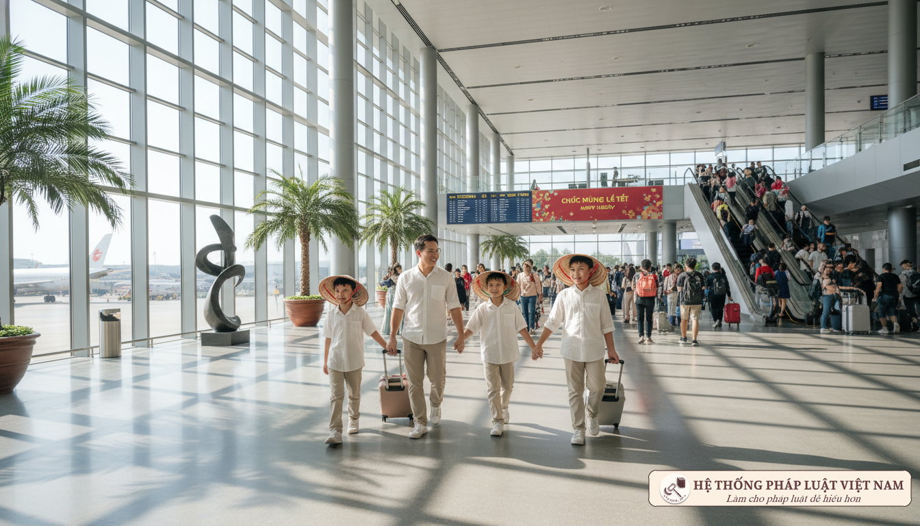 Gia đình đi du lịch ngày lễ