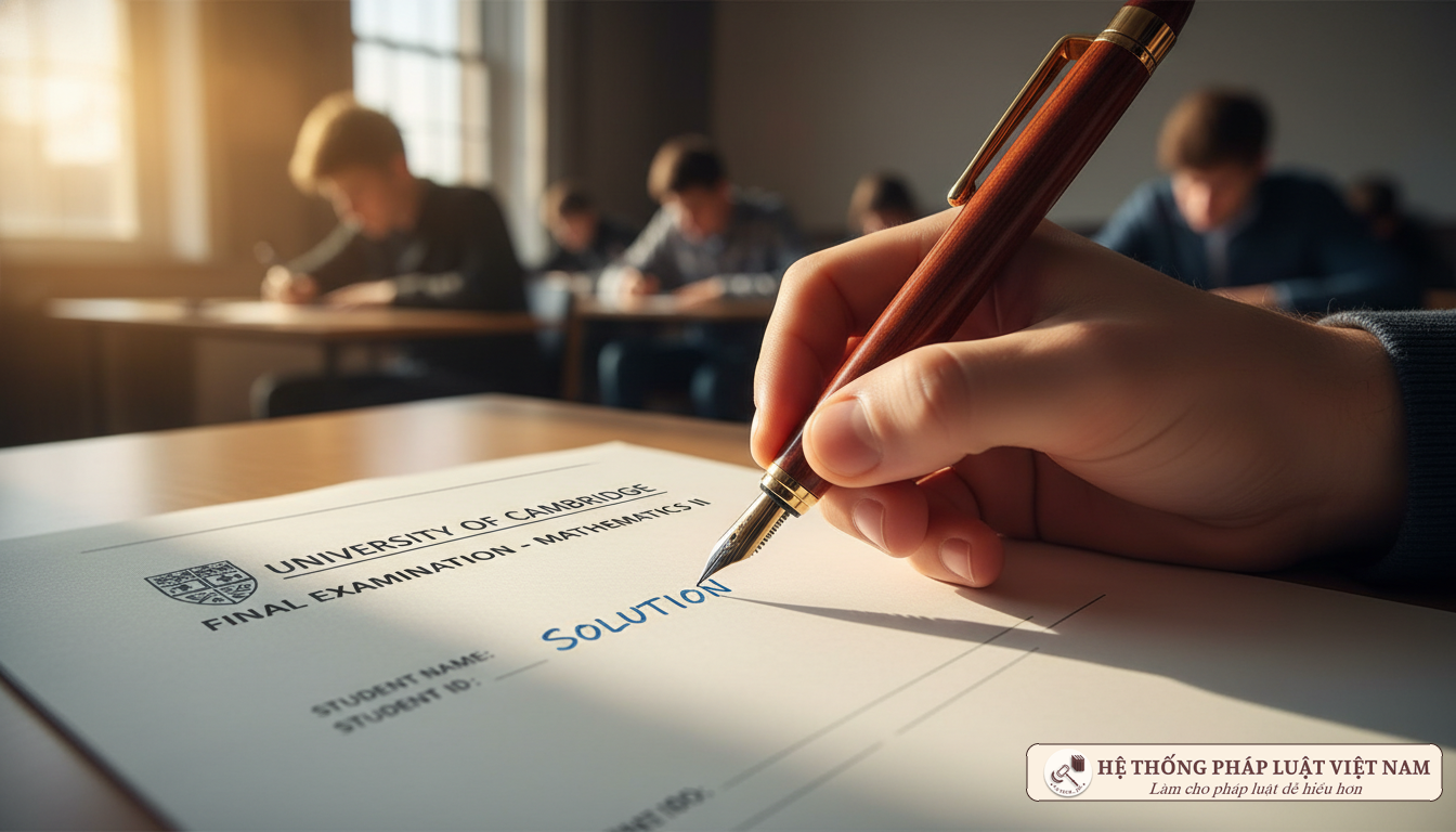 Thí sinh làm bài thi học sinh giỏi quốc gia