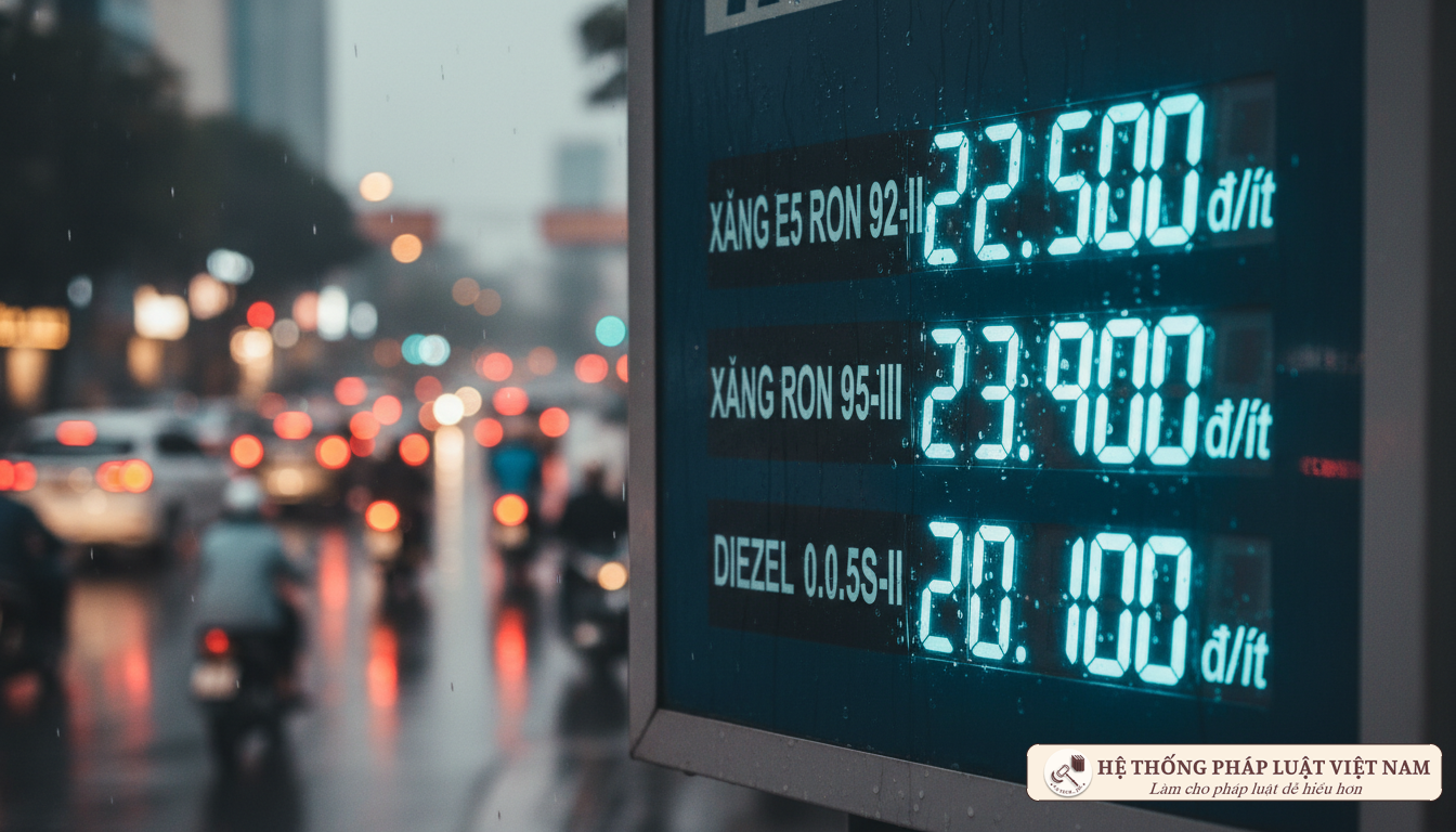 Bảng giá xăng dầu tại trạm xăng