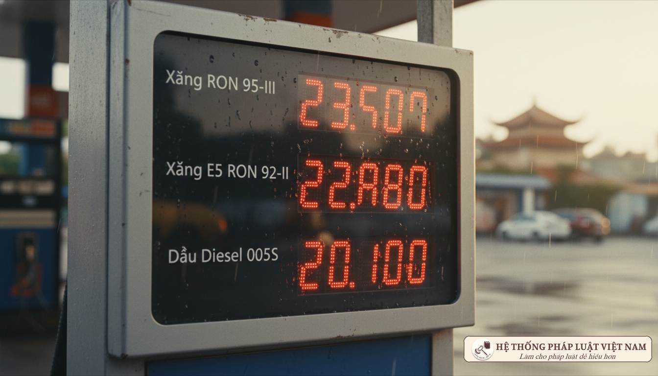 Bảng giá xăng dầu giảm