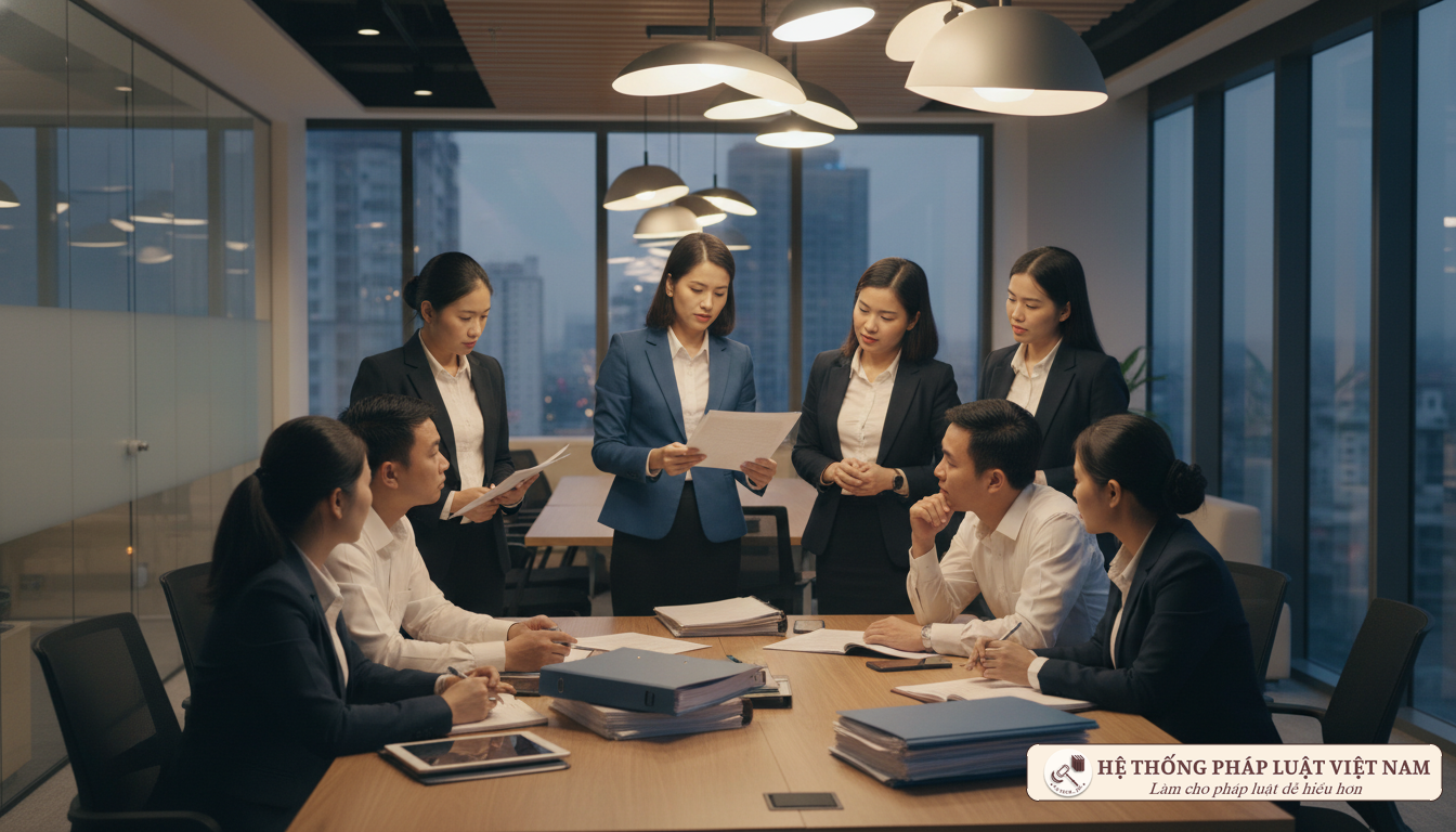Cán bộ công chức làm việc tại văn phòng